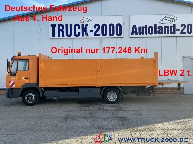 MAN LE 8.180 Nur 177 TKm- Bordwände 1.20m + LBW 2t. - Truk flatbed: gambar 1 MAN LE 8.180 Nur 177 TKm- Bordwände 1.20m + LBW 2t. - Truk flatbed: gambar 1