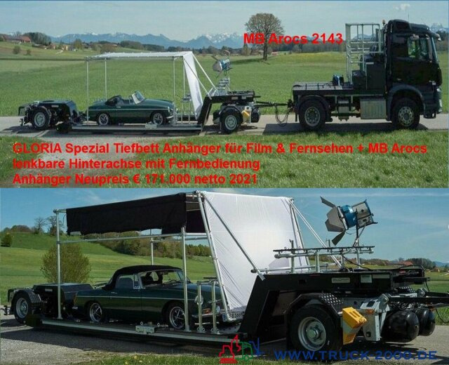 Mercedes-Benz 2143 Spezialgespann für TV & Film Produktion - Truk pengangkut mobil: gambar 1 Mercedes-Benz 2143 Spezialgespann für TV & Film Produktion - Truk pengangkut mobil: gambar 1
