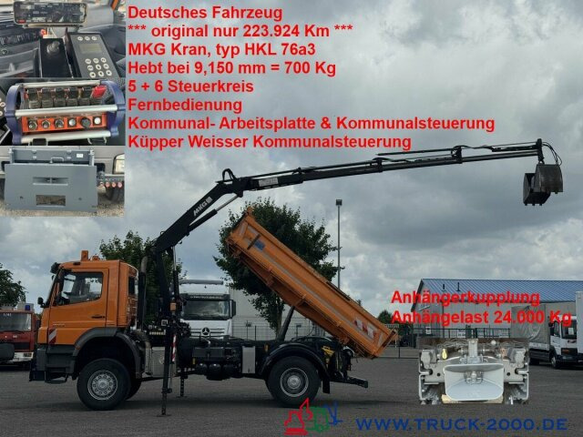 Mercedes-Benz Axor 2133 4x4 Kipper Kran Winterdienstausstat. - Truk jungkit, Truk derek: gambar 1 Mercedes-Benz Axor 2133 4x4 Kipper Kran Winterdienstausstat. - Truk jungkit, Truk derek: gambar 1