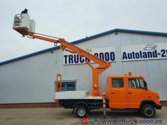 Platform udara yang dipasang di truk Mercedes-Benz Vario 614 Ruthmann 12m Arbeitsbühne 1000V Isol.: gambar 12