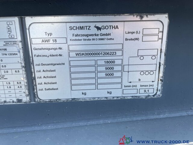 Schmitz Cargobull AWF 18 BDF SAF Achsen Scheibenbremsen - Trailer pengangkut mobil: gambar 4 Schmitz Cargobull AWF 18 BDF SAF Achsen Scheibenbremsen - Trailer pengangkut mobil: gambar 4