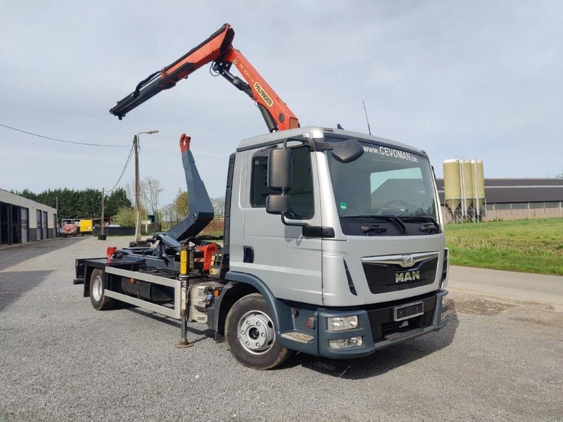 MAN TGL 12.250 Containersysteem met kraan Palfinger PK9001 + Remote - Hook lift, Truk derek: gambar 2 MAN TGL 12.250 Containersysteem met kraan Palfinger PK9001 + Remote - Hook lift, Truk derek: gambar 2