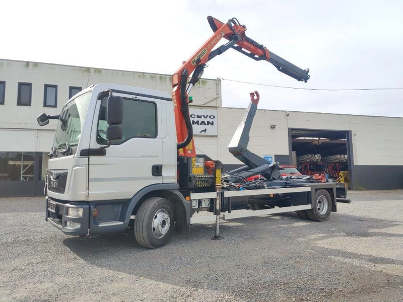 MAN TGL 12.250 Containersysteem met kraan Palfinger PK9001 + Remote - Hook lift, Truk derek: gambar 1 MAN TGL 12.250 Containersysteem met kraan Palfinger PK9001 + Remote - Hook lift, Truk derek: gambar 1