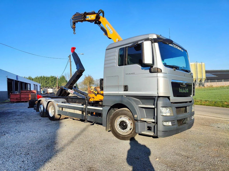 MAN TGX 26.400 6x2 Euro5 Container LEEBUR + Crane Effer 145 - Hook lift, Truk derek: gambar 2 MAN TGX 26.400 6x2 Euro5 Container LEEBUR + Crane Effer 145 - Hook lift, Truk derek: gambar 2