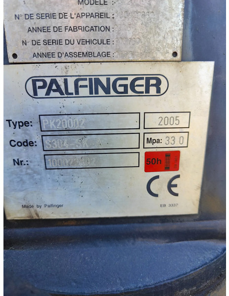 Palfinger Year 2005 PK20002 remote 4x hydraulic - Boom: gambar 5 Palfinger Year 2005 PK20002 remote 4x hydraulic - Boom: gambar 5