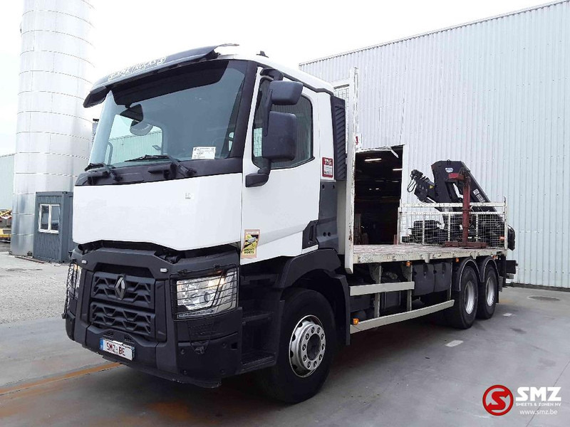 Renault C 380 hiab 188-3 remote - Truk flatbed, Truk derek: gambar 3 Renault C 380 hiab 188-3 remote - Truk flatbed, Truk derek: gambar 3