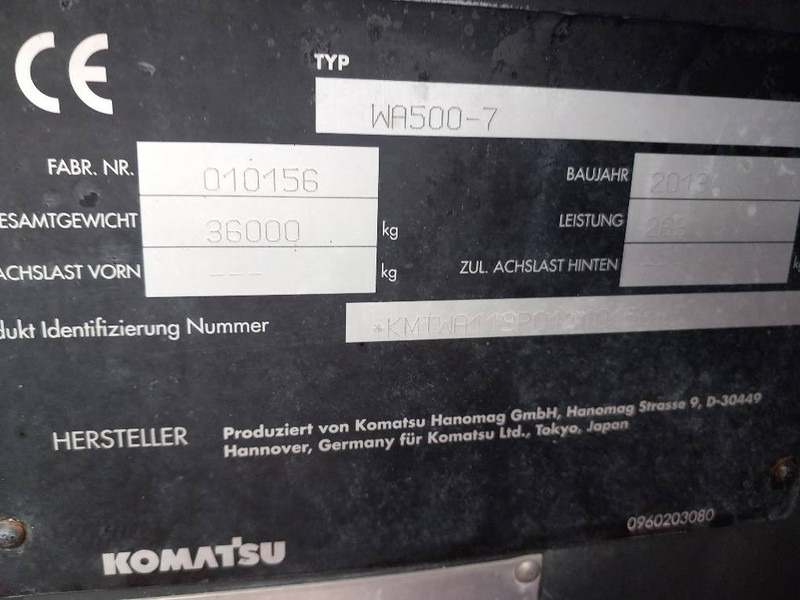 Komatsu WA500-7 - Wheel loader: gambar 2 Komatsu WA500-7 - Wheel loader: gambar 2