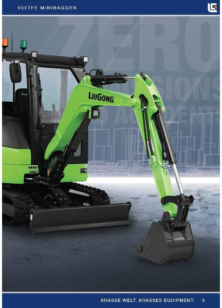 Ekskavator mini baru LIUGONG 9027 FE vollelektrisch, 2.680 kg: gambar 9