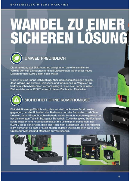 Ekskavator mini baru LIUGONG 9027 FE vollelektrisch, 2.680 kg: gambar 8