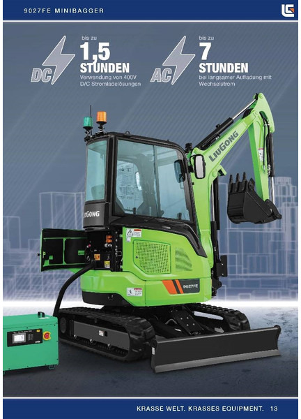 Ekskavator mini baru LIUGONG 9027 FE vollelektrisch, 2.680 kg: gambar 13