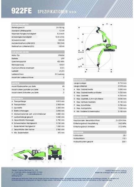 LIUGONG 922 FE vollelektrisch, 24.100 kg - Ekskavator perayap: gambar 2 LIUGONG 922 FE vollelektrisch, 24.100 kg - Ekskavator perayap: gambar 2