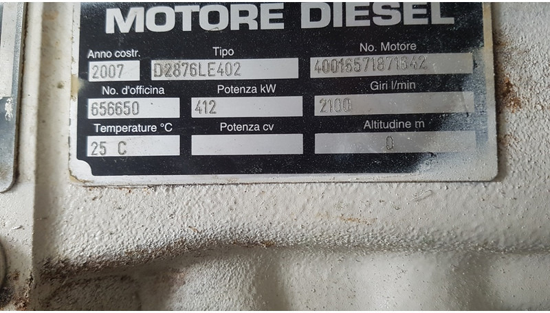 Peralatan konstruksi MAN D2876 LE402 USED: gambar 6