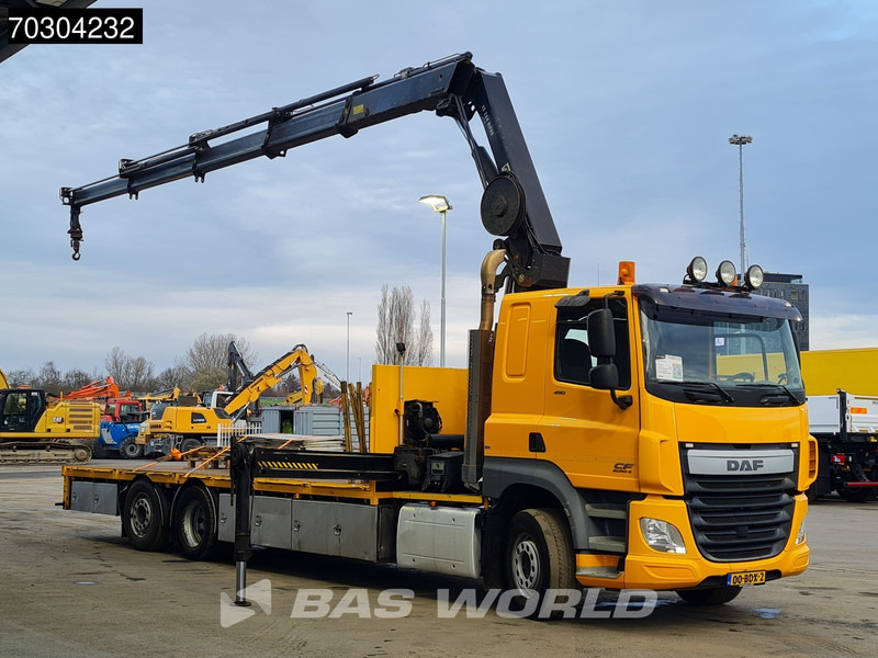 DAF CF 410 CF 6X2 HIAB 244EP-4 HIPRO Crane Kran Lift +Steering Axle Automatic Euro 6 - Truk flatbed, Truk derek: gambar 3 DAF CF 410 CF 6X2 HIAB 244EP-4 HIPRO Crane Kran Lift +Steering Axle Automatic Euro 6 - Truk flatbed, Truk derek: gambar 3