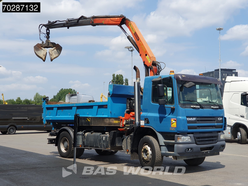 DAF CF75.310 4X2 Palfinger PK12000 Kran Crane 7m3 tipper Big-Axle Steelsuspension Euro 3 - Truk jungkit, Truk derek: gambar 3 DAF CF75.310 4X2 Palfinger PK12000 Kran Crane 7m3 tipper Big-Axle Steelsuspension Euro 3 - Truk jungkit, Truk derek: gambar 3