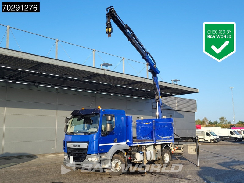 DAF LF 260 LF 4X2 HIAB 111 B-2 Hiduo Crane Automatic ACC Euro 6 - Truk flatbed, Truk derek: gambar 1 DAF LF 260 LF 4X2 HIAB 111 B-2 Hiduo Crane Automatic ACC Euro 6 - Truk flatbed, Truk derek: gambar 1