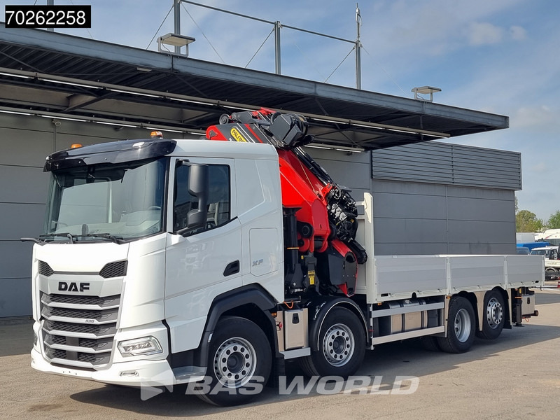 DAF XF 530 8X2 NEW Palfinger PK580 TEC Kran Crane Fly-Jib 2.5t Winch Lift+Lenkasche Retarder - Truk flatbed, Truk derek: gambar 2 DAF XF 530 8X2 NEW Palfinger PK580 TEC Kran Crane Fly-Jib 2.5t Winch Lift+Lenkasche Retarder - Truk flatbed, Truk derek: gambar 2