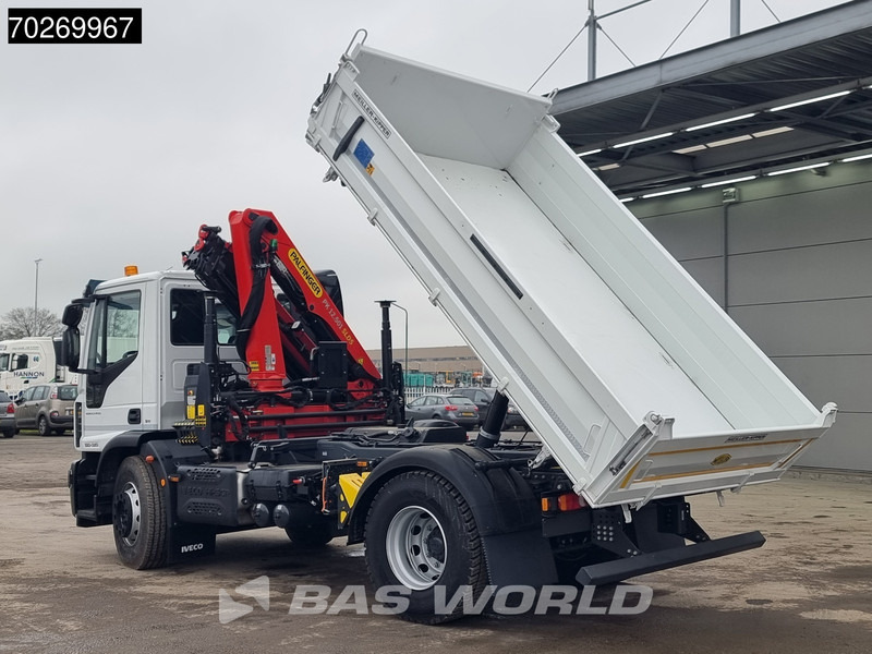 Truk jungkit, Truk derek baru Iveco Eurocargo 180E320 4X2 Steelsuspension 3-Seiten Palfinger PK12.501 Euro 6: gambar 12