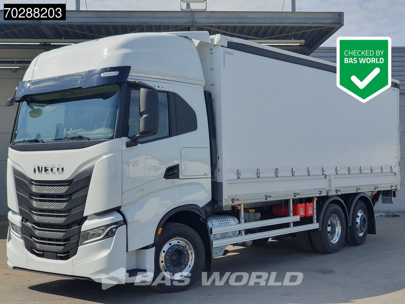 Iveco S-Way 490 6X2 NEW! Lift+Steering Axle 2tons Dhollandia Ladebordwand Retarder ACC LED - Truk dengan terpal samping: gambar 1 Iveco S-Way 490 6X2 NEW! Lift+Steering Axle 2tons Dhollandia Ladebordwand Retarder ACC LED - Truk dengan terpal samping: gambar 1