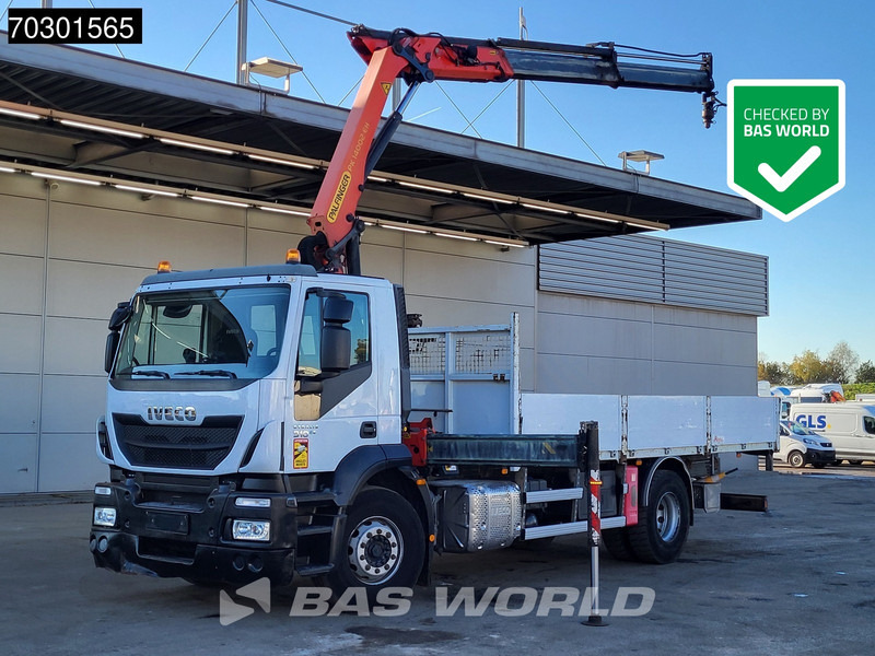 Iveco Stralis 310 4X2 Palfinger PK14002 EH Kran Crane Steel suspension Euro 6 - Truk flatbed, Truk derek: gambar 1 Iveco Stralis 310 4X2 Palfinger PK14002 EH Kran Crane Steel suspension Euro 6 - Truk flatbed, Truk derek: gambar 1