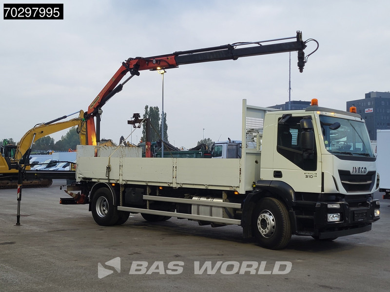 Iveco Stralis 310 Stralis 4X2 Palfinger PK12002 Crane Kran rotator Steelsuspension Automatic Euro 6 - Truk flatbed, Truk derek: gambar 3 Iveco Stralis 310 Stralis 4X2 Palfinger PK12002 Crane Kran rotator Steelsuspension Automatic Euro 6 - Truk flatbed, Truk derek: gambar 3