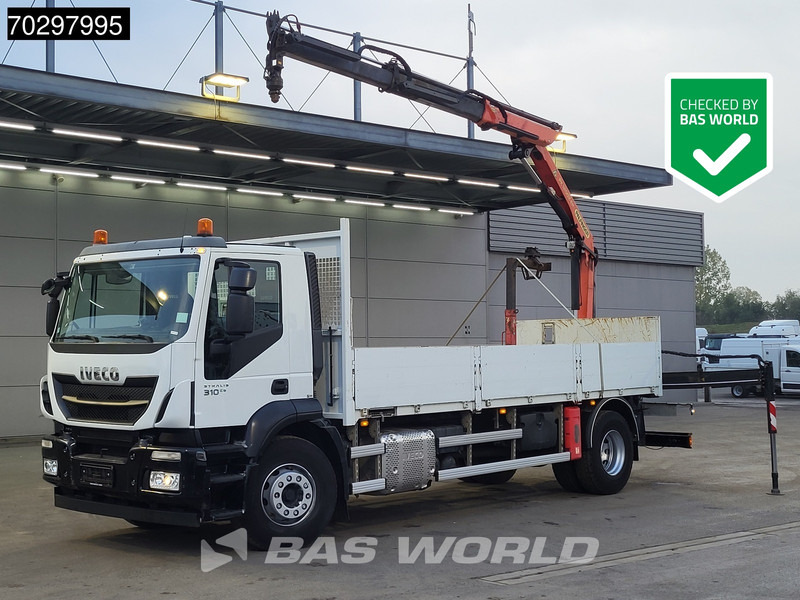 Iveco Stralis 310 Stralis 4X2 Palfinger PK12002 Crane Kran rotator Steelsuspension Automatic Euro 6 - Truk flatbed, Truk derek: gambar 1 Iveco Stralis 310 Stralis 4X2 Palfinger PK12002 Crane Kran rotator Steelsuspension Automatic Euro 6 - Truk flatbed, Truk derek: gambar 1