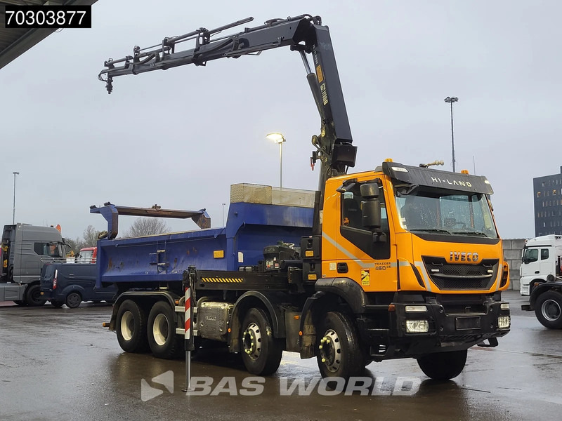 Iveco Trakker 450 8X4 HIAB 211 EP-4 Hiduo Kran Crane Big-Axle 2-Side Tipper Euro 6 - Truk jungkit, Truk derek: gambar 3 Iveco Trakker 450 8X4 HIAB 211 EP-4 Hiduo Kran Crane Big-Axle 2-Side Tipper Euro 6 - Truk jungkit, Truk derek: gambar 3