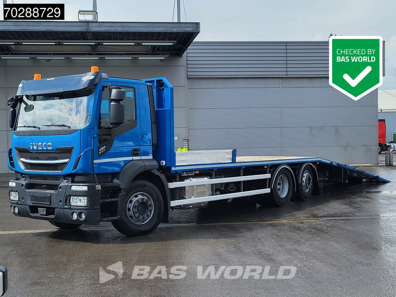 Iveco X-Way 420 6X2 Machine transporter Hydraulic Ramp Lift+steering axle ACC Euro 6 - Truk flatbed: gambar 1 Iveco X-Way 420 6X2 Machine transporter Hydraulic Ramp Lift+steering axle ACC Euro 6 - Truk flatbed: gambar 1
