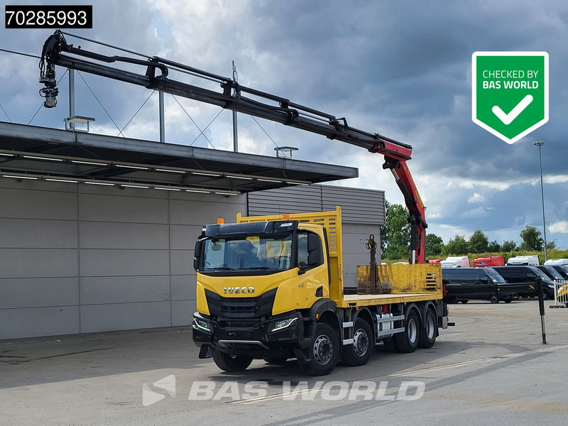 Iveco X-Way 480 8X4 Palfinger PK22002 EH Kran Crane Rotator Retarder Euro 6 - Truk flatbed, Truk derek: gambar 1 Iveco X-Way 480 8X4 Palfinger PK22002 EH Kran Crane Rotator Retarder Euro 6 - Truk flatbed, Truk derek: gambar 1