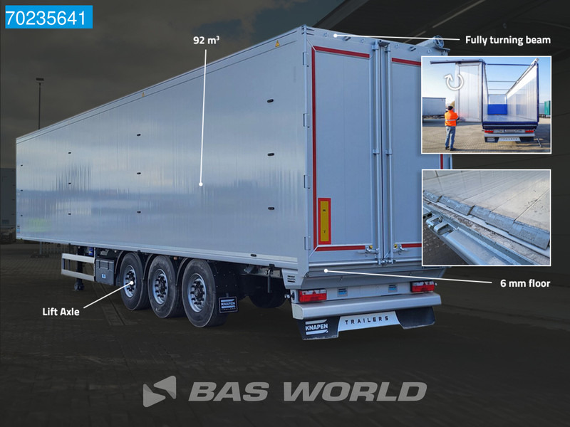 Knapen K100 6MM 92m3 3 axles NEW 6mm 92M3 Liftachse - Semi-trailer dengan lantai berjalan: gambar 3 Knapen K100 6MM 92m3 3 axles NEW 6mm 92M3 Liftachse - Semi-trailer dengan lantai berjalan: gambar 3