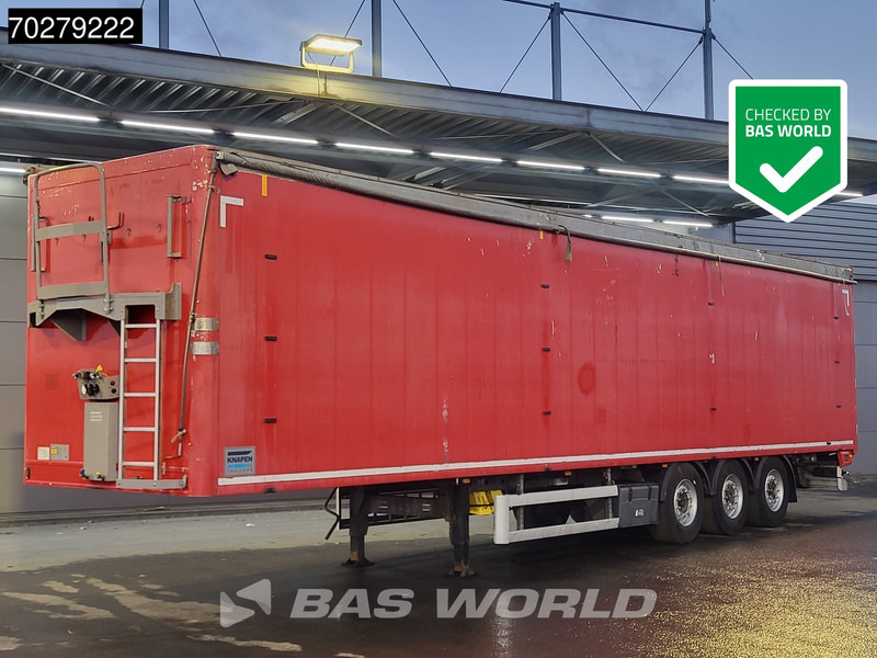 Semi-trailer dengan lantai berjalan Knapen K100 92m3 Liftachse 10mm Waste Cover: gambar 1