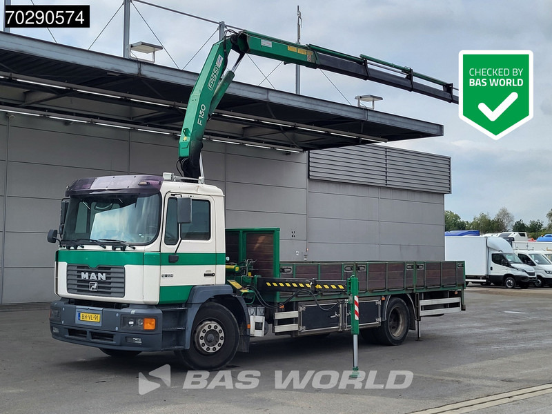 MAN 18.224 18 M 4X2 NL-Truck APK Fassi F150A.24 Kran Crane Manual Euro 2 - Truk flatbed, Truk derek: gambar 1 MAN 18.224 18 M 4X2 NL-Truck APK Fassi F150A.24 Kran Crane Manual Euro 2 - Truk flatbed, Truk derek: gambar 1