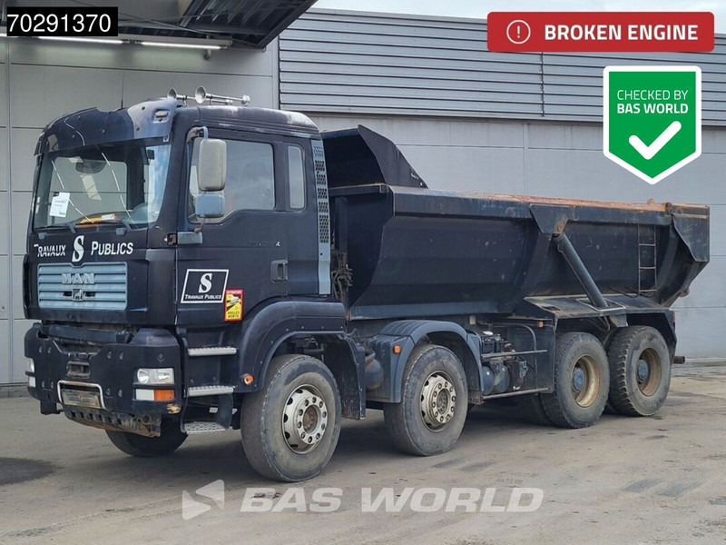 MAN TGA 35.480 8X4 BROKEN ENGINE! 16m3 tipper Steel suspension Manual Retarder Euro 2 - Truk jungkit: gambar 1 MAN TGA 35.480 8X4 BROKEN ENGINE! 16m3 tipper Steel suspension Manual Retarder Euro 2 - Truk jungkit: gambar 1