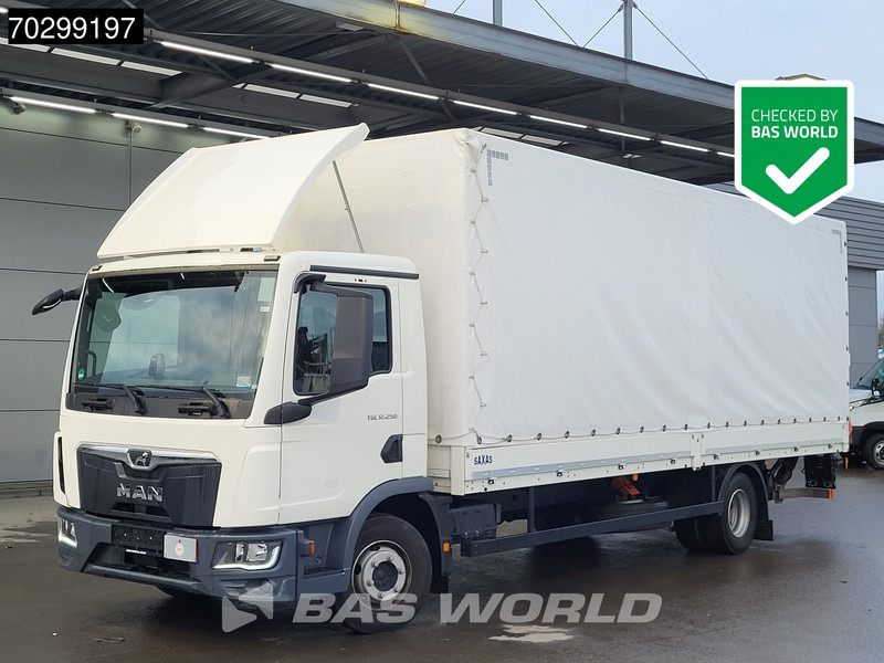 MAN TGL 12.250 4X2 12tonner 1500kg Ladebordwand Automatic Cruise Control Euro 6 - Truk dengan terpal samping: gambar 1 MAN TGL 12.250 4X2 12tonner 1500kg Ladebordwand Automatic Cruise Control Euro 6 - Truk dengan terpal samping: gambar 1
