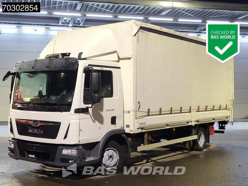 MAN TGL 8.190 TGL 4X2 8tonner Curtainsider Ladebordwand Manual Euro 6 - Truk dengan terpal samping: gambar 1 MAN TGL 8.190 TGL 4X2 8tonner Curtainsider Ladebordwand Manual Euro 6 - Truk dengan terpal samping: gambar 1