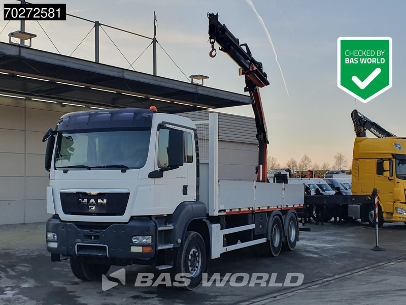 MAN TGS 26.440 6X4 Palfinger PK18002 EH Kran Crane Manual Remote Euro 5 - Truk flatbed, Truk derek: gambar 1 MAN TGS 26.440 6X4 Palfinger PK18002 EH Kran Crane Manual Remote Euro 5 - Truk flatbed, Truk derek: gambar 1