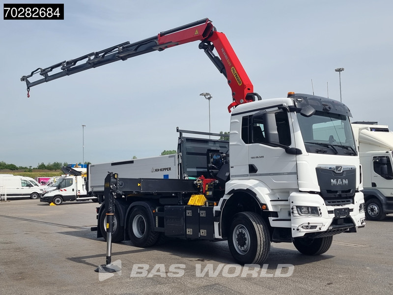 Truk jungkit, Truk derek baru MAN TGS 28.520 6X4 Palfinger PK24001 SLD 5 Kran 2-way tipper Retarder Big-Axle Liftachse Euro 6: gambar 10