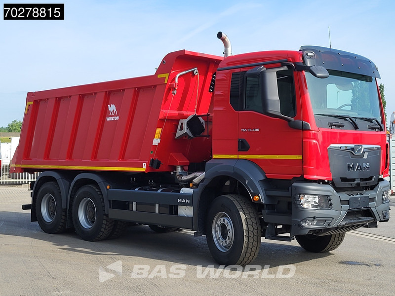 Truk jungkit baru MAN TGS 33.400 6X4 NEW! 16m3 Wielton tipper Manual body heating Big-Axle Euro 5: gambar 7