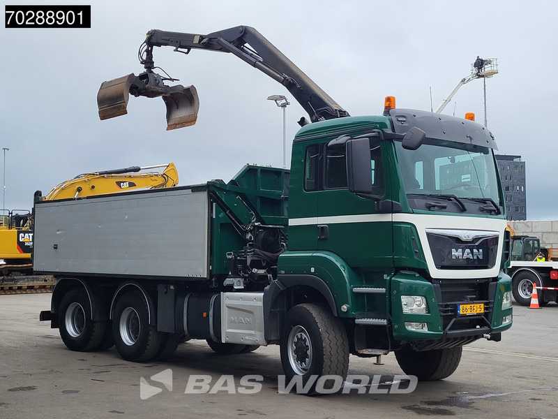 MAN TGS 33.440 TGS 6X6 NL-Truck 12m3 Jansen Tipper HMF 1643 Crane Steering-Axle Big-Axle Automatic Euro 6 - Truk jungkit, Truk derek: gambar 3 MAN TGS 33.440 TGS 6X6 NL-Truck 12m3 Jansen Tipper HMF 1643 Crane Steering-Axle Big-Axle Automatic Euro 6 - Truk jungkit, Truk derek: gambar 3