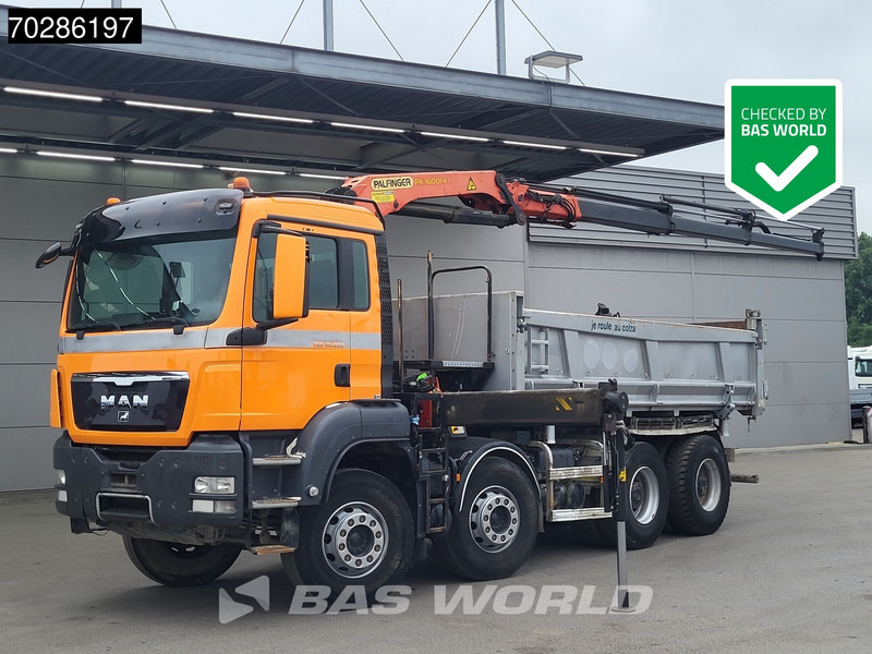 MAN TGS 35.400 8X4 Palfinger PK16001 K Kran Crane Retarder Big-Axle 2-Way tipper Euro 6 - Truk jungkit, Truk derek: gambar 1 MAN TGS 35.400 8X4 Palfinger PK16001 K Kran Crane Retarder Big-Axle 2-Way tipper Euro 6 - Truk jungkit, Truk derek: gambar 1