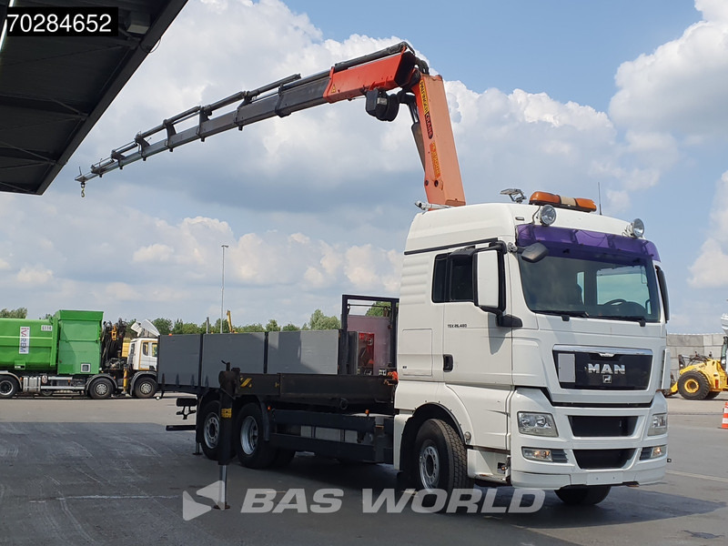 MAN TGX 26.480 TGX 6X2 Palfinger PK29002 Kran Crane 8 extensions Retarder Manual Euro 4 - Truk flatbed, Truk derek: gambar 3 MAN TGX 26.480 TGX 6X2 Palfinger PK29002 Kran Crane 8 extensions Retarder Manual Euro 4 - Truk flatbed, Truk derek: gambar 3