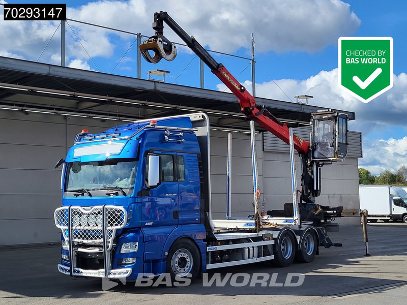 MAN TGX 33.580 TGX 6X4 Palfinger Epsilon Wood crane Holztransport Retarder Navi Xenon Euro 6 - Truk logging, Truk derek: gambar 1 MAN TGX 33.580 TGX 6X4 Palfinger Epsilon Wood crane Holztransport Retarder Navi Xenon Euro 6 - Truk logging, Truk derek: gambar 1