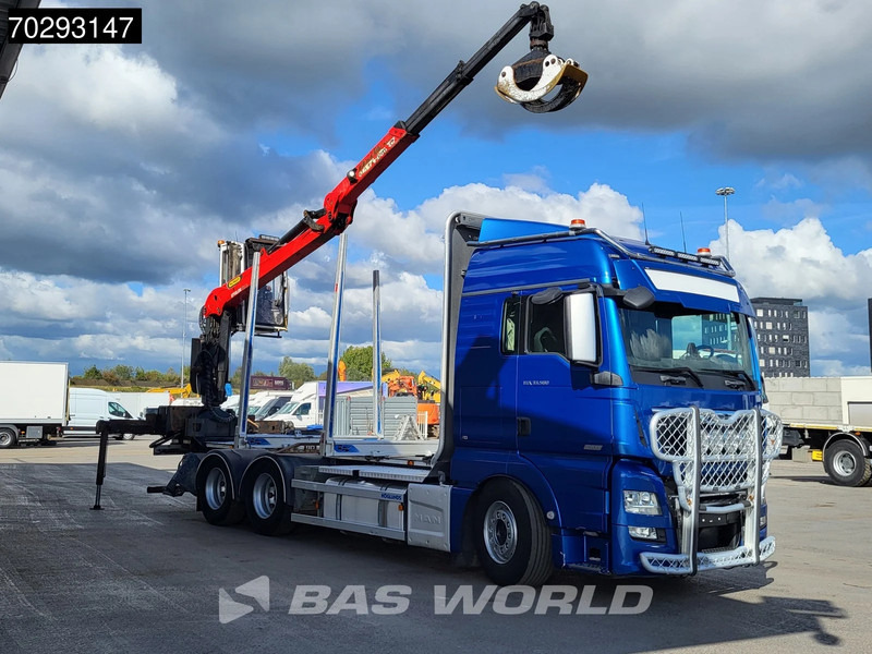 MAN TGX 33.580 TGX 6X4 Palfinger Epsilon Wood crane Holztransport Retarder Navi Xenon Euro 6 - Truk logging, Truk derek: gambar 3 MAN TGX 33.580 TGX 6X4 Palfinger Epsilon Wood crane Holztransport Retarder Navi Xenon Euro 6 - Truk logging, Truk derek: gambar 3
