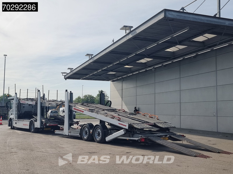 Truk pengangkut mobil Mercedes-Benz Actros 1843 4X2 NL-Truck Combi Car Transporter Kässbohrer 8 Cars Hydraulic Winch: gambar 9