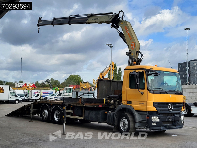 Mercedes-Benz Actros 2532 6X2 PM 30 T/M Crane Kran Remote Lift+Steering Axle 3-Pedals - Truk flatbed, Truk derek: gambar 3 Mercedes-Benz Actros 2532 6X2 PM 30 T/M Crane Kran Remote Lift+Steering Axle 3-Pedals - Truk flatbed, Truk derek: gambar 3