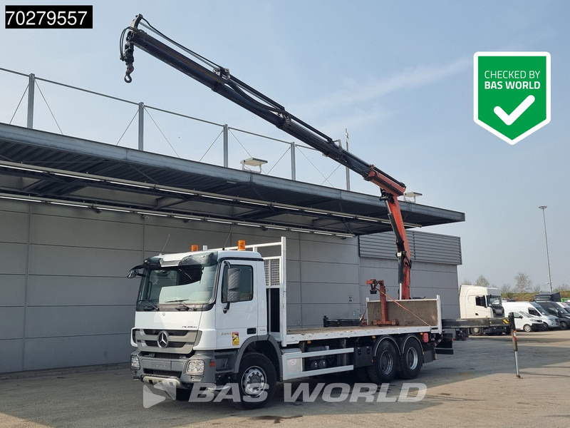 Mercedes-Benz Actros 2641 6X4 Palfinger PK18002-EH Remote Full Steel Euro 5 - Truk flatbed, Truk derek: gambar 1 Mercedes-Benz Actros 2641 6X4 Palfinger PK18002-EH Remote Full Steel Euro 5 - Truk flatbed, Truk derek: gambar 1
