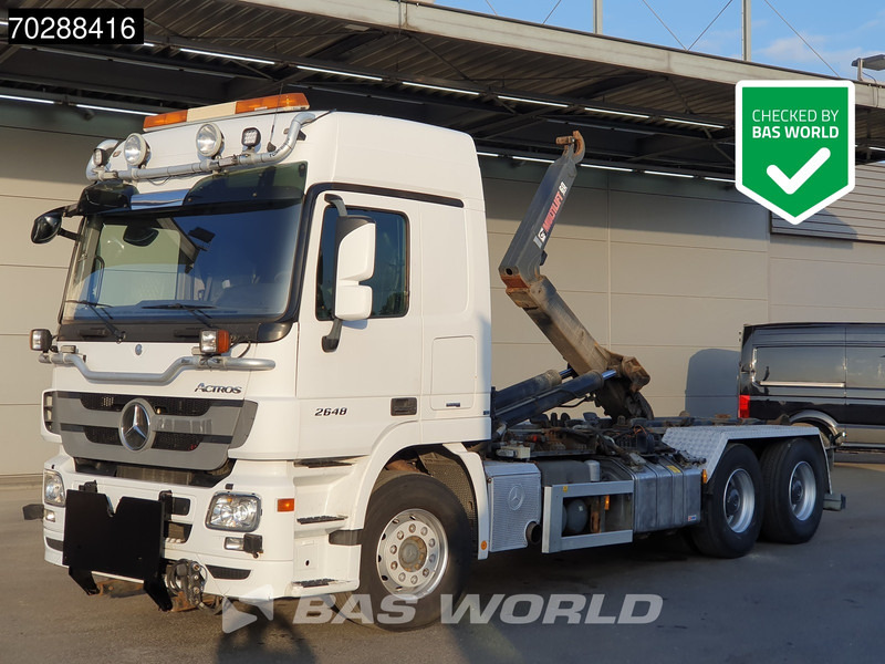 Mercedes-Benz Actros 2648 Actros 6X4 HIAB XR20SL56 Hooklift Big-Axle Automatic Euro 5 - Hook lift: gambar 1 Mercedes-Benz Actros 2648 Actros 6X4 HIAB XR20SL56 Hooklift Big-Axle Automatic Euro 5 - Hook lift: gambar 1