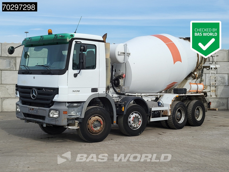 Mercedes-Benz Actros 3236 8X4 9m3 Liebherr 3-Pedals Steelsuspension Big-Axle Euro 3 - Truk pengaduk beton: gambar 1 Mercedes-Benz Actros 3236 8X4 9m3 Liebherr 3-Pedals Steelsuspension Big-Axle Euro 3 - Truk pengaduk beton: gambar 1