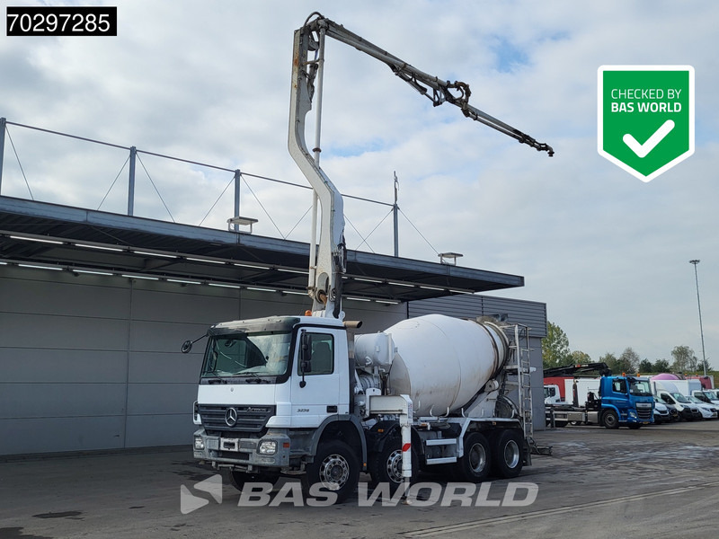 Mercedes-Benz Actros 3241 8X4 7m3 Putzmeister Mixer Big-Axle Steelsuspension Automatic Pompe+Mixer Euro 3 - Truk pompa beton: gambar 1 Mercedes-Benz Actros 3241 8X4 7m3 Putzmeister Mixer Big-Axle Steelsuspension Automatic Pompe+Mixer Euro 3 - Truk pompa beton: gambar 1