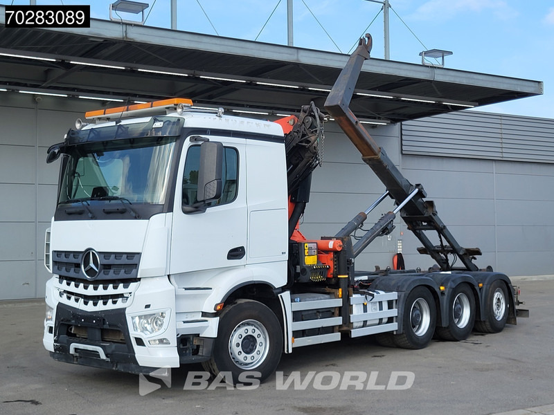 Mercedes-Benz Actros 3245 Actros 8X4 Palfinger PK22002 EH Crane 17tons hooklift Big-Axle Lift+Lenkachse Navi Euro 6 - Hook lift, Truk derek: gambar 5 Mercedes-Benz Actros 3245 Actros 8X4 Palfinger PK22002 EH Crane 17tons hooklift Big-Axle Lift+Lenkachse Navi Euro 6 - Hook lift, Truk derek: gambar 5