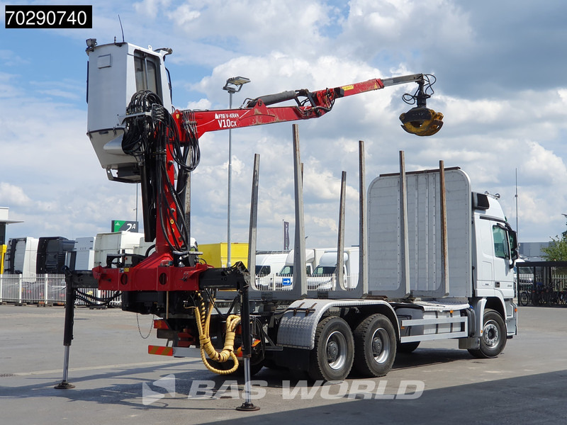 Mercedes-Benz Actros 3346 6X4 Original KM's! Wood Crane Big-Axle Steelsuspension Euro 5 - Truk logging, Truk derek: gambar 5 Mercedes-Benz Actros 3346 6X4 Original KM's! Wood Crane Big-Axle Steelsuspension Euro 5 - Truk logging, Truk derek: gambar 5
